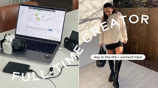 a WFH day in my life as a full-time content creator + tips for creating