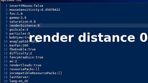 Render Distance 0 Chunks?