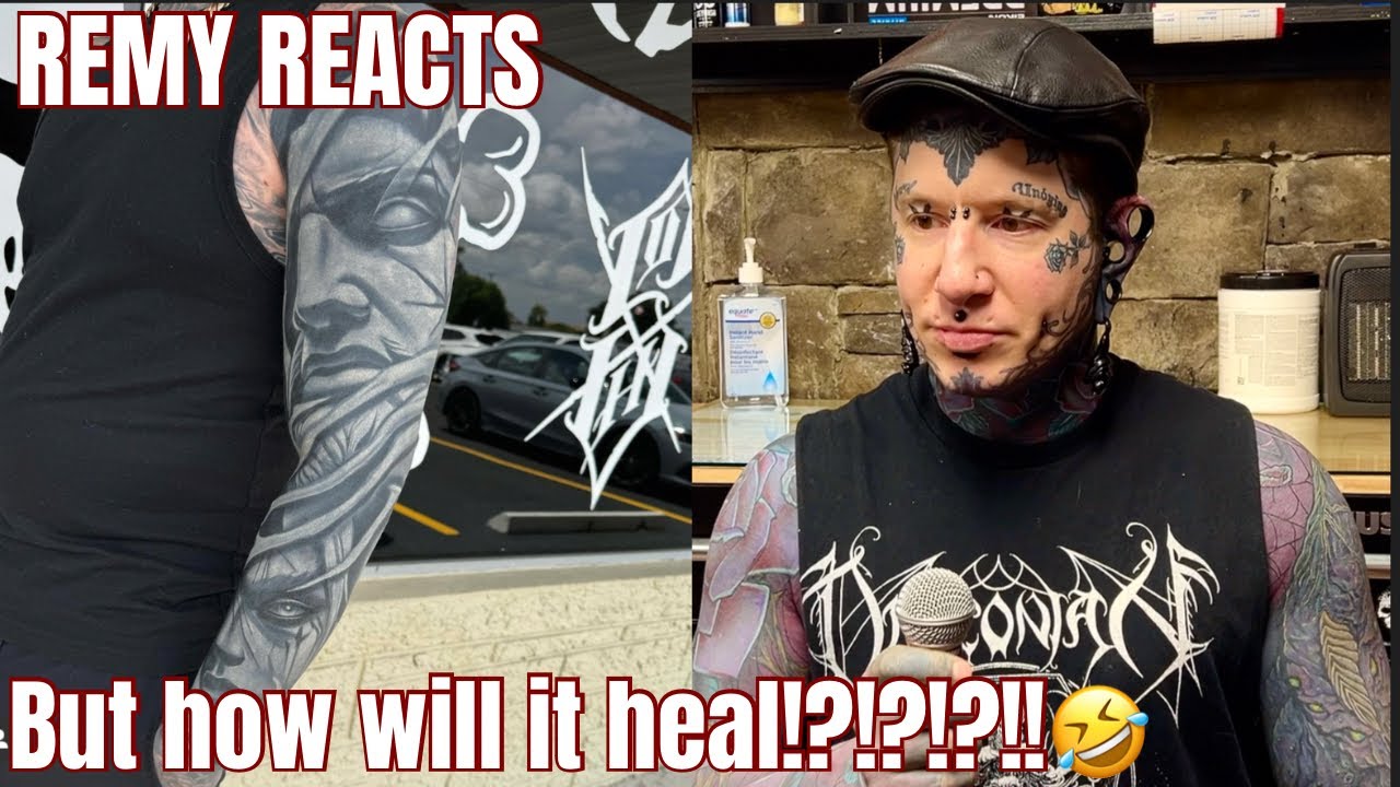 Remy reacts to White and Color on Black tattoos #inked #ink #tattoos