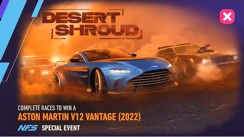 NFS No Limits | NFSNL |Desert Shroud | Aston Martin V12 Vantage | 200 gold spent | Day 6 Oasis