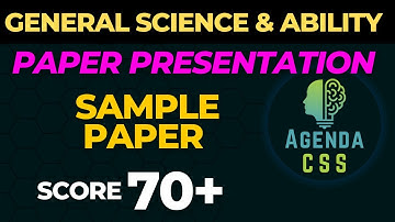 Paper presentation and structure of answer in GSA, CSS Exam 2023 | Sample papers for GSA