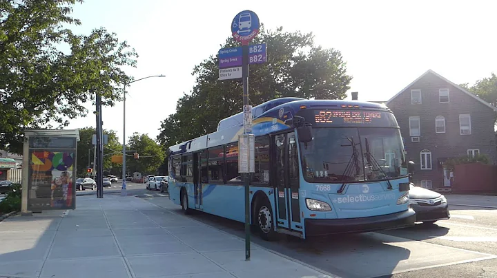 MTA NYCT Bus: 2018 New Flyer XD40 Xcelsior B82 Bus #7668 at Utica-Flatlands Aves
