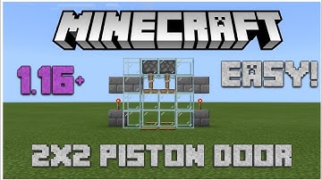 MINECRAFT 1.16+: EASY AND SIMPLE 2X2 PISTON DOOR | BEDROCK/JAVA EDITION | EASIEST PISTON DOOR 1.16+
