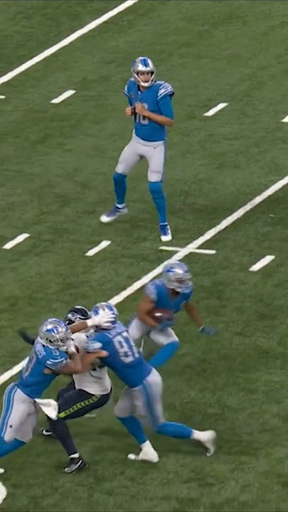 Jared Goff with a fake so good he baited a late hit and a sack celebration #nfl #football #lions