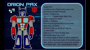 Transformers: Orion Headcanon Voices + Character Bios