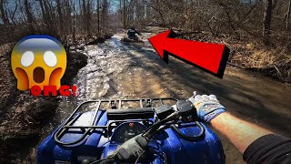 HE ALMOST SUNK HIS HONDA FOURTRAX