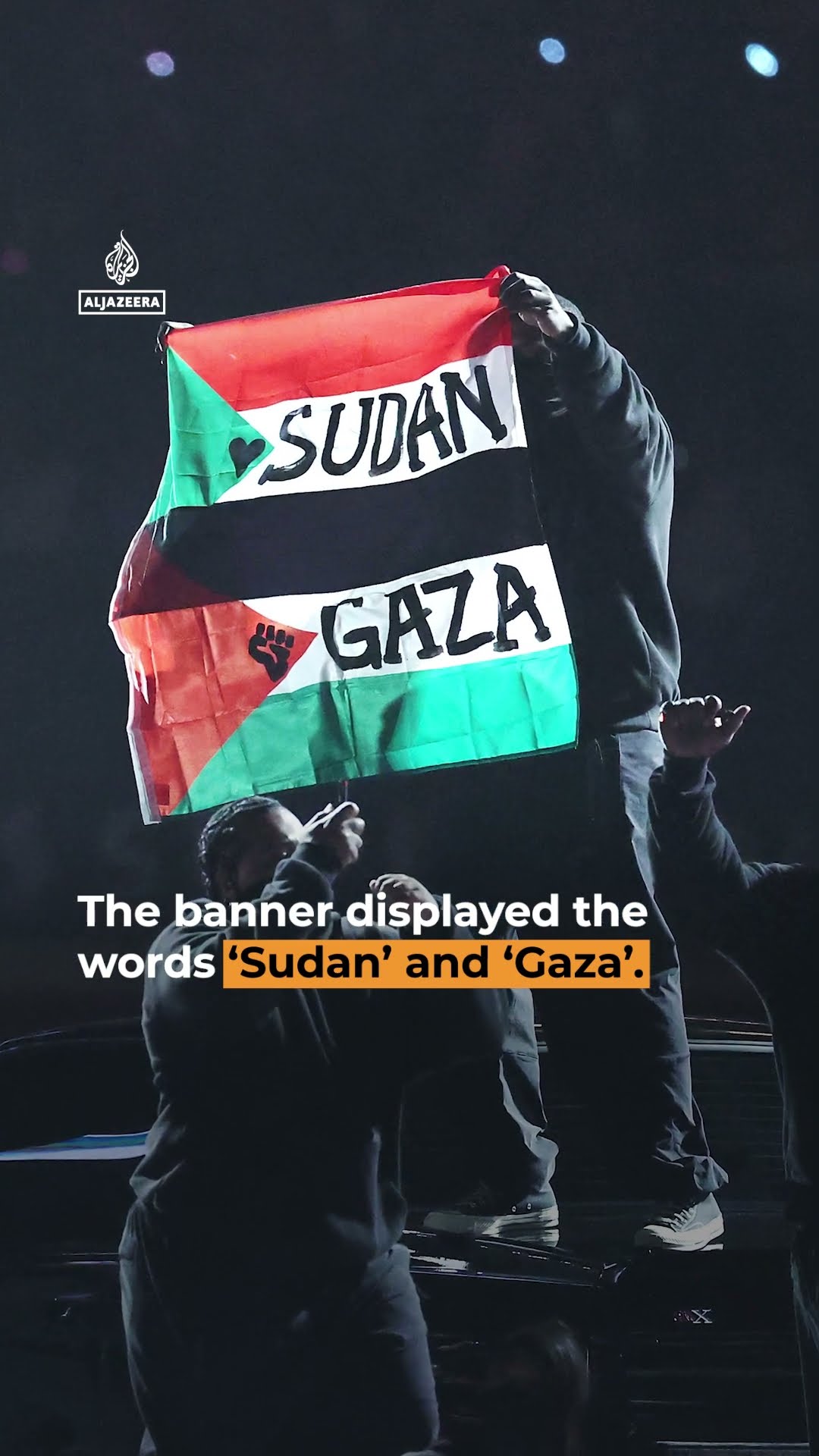 Super Bowl halftime performer detained for Palestine \u0026 Sudan flag protest | AJ #shorts