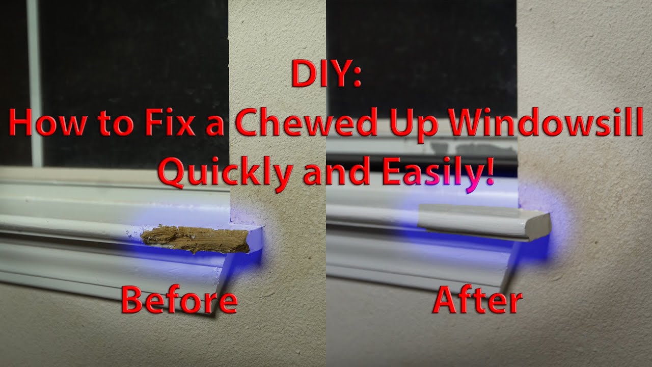 How To Repair A Dog Chewed Window Sill