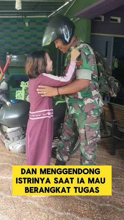 momen haru ketika prajurit TNI pamit tugas sama istri tercinta ‼️‼️ #istri #suami #tni #haru #cinta