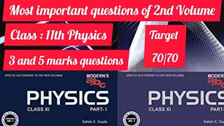 11th Physics | 3 and 5 marks Most important questions of 2nd book #pseb #important_ques #Rimple_mam