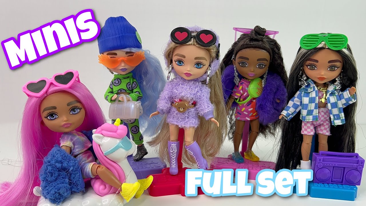 Barbie Extra Minis Unboxing Complete Set of Series 1 