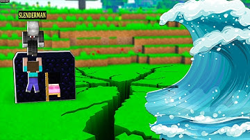SlenderMan - DẠY NOOB XÂY NHÀ TRÊN TRỜI TRÁNH ĐỘNG ĐẤT VÀ SÓNG THẦN NGUY HIỂM TRONG MINECRAFT