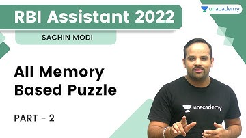 Memory Based Puzzle RBI ASSISTANT 2022 | Part-2 | Sachin Modi | The Bankers