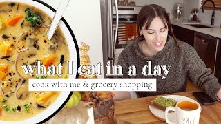 Cook with me &amp; grocery shopping | WHAT I EAT IN A DAY