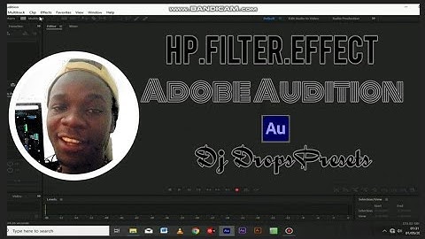 How to Add the HP Filter Effects to Audio and DJ Drops in Adobe Audition