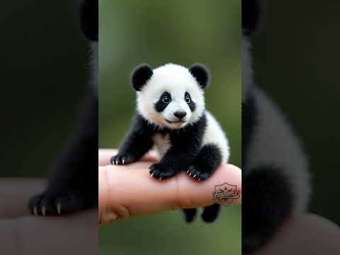 Panda Kid Tinymal On Finger