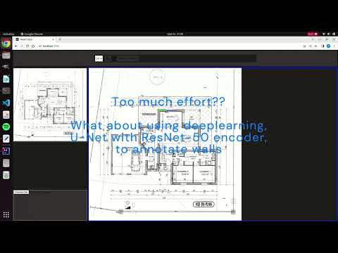 Automatic wall detection with deep learning on top of Tensorflow framework