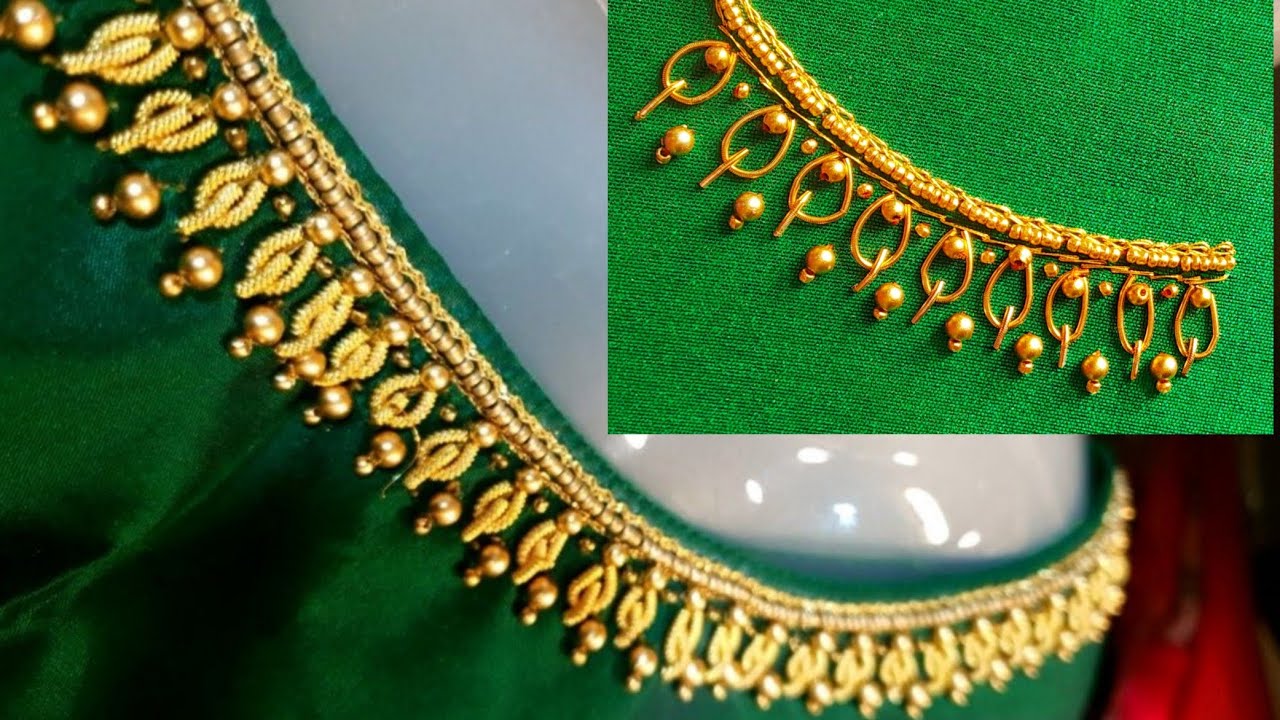 Blouse Design With Zardosi Hand Embroidery Works YouTube