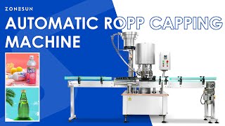 ZONESUN Automatic ROPP Capping Machine Roll On Pilfer Proof Bottle Closure System ZS-XG440C4
