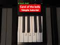 Carol of the bells simple piano tutorial