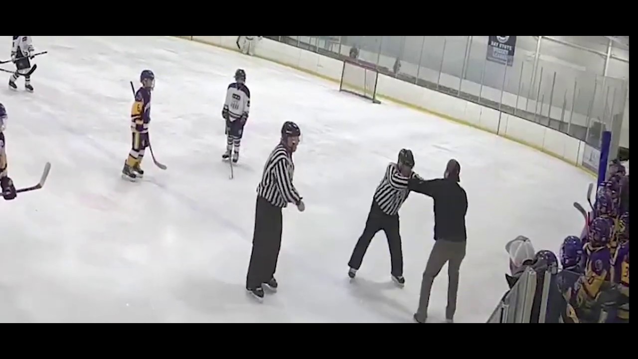 Kingston Massachusetts youth hockey Ref Coach fight 3/7/2020 YouTube