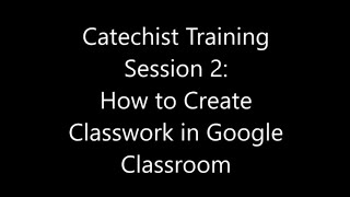 Catechist Training Session 2