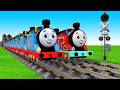 【踏切アニメ】あぶない電車 Thomas | Fumikiri 3D Railroad Crossing Animation #2