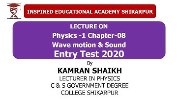 Physics-1 Chapter-08 wave motion & sound Part-01