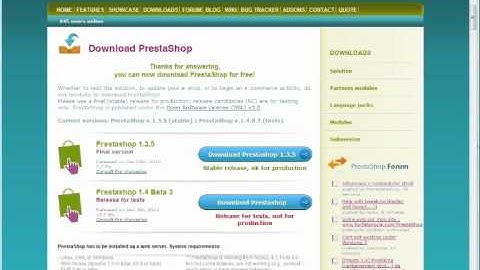 PrestaShop Installation Part 1