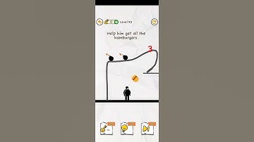 Help him get all the 🍔.😲😁 #draw 2 save 2 level 93 #shorts #youtubeshorts #shortvideo #gaming  #games