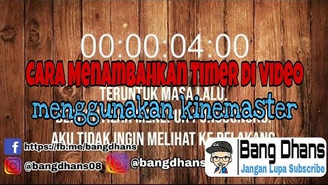 Cara membuat video + stopwatch (timer) di android || kinemaster