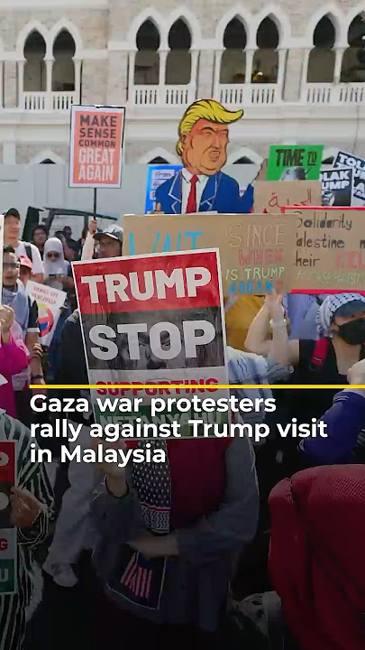 Anti-Trump rally held in Malaysia over Gaza war | AJ#shorts