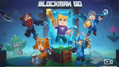 Block man go blocky mods    lucky block sky wars my first video