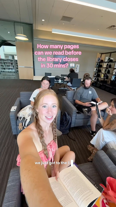 How many pages can we read before the library closes?? #booktube #books #booktok #reading #library