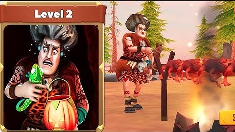 Scary Teacher 3D Stone Age | Level 2 Gameplay walkthrough (Ios Android)#scaryteacher3d #scarygaming