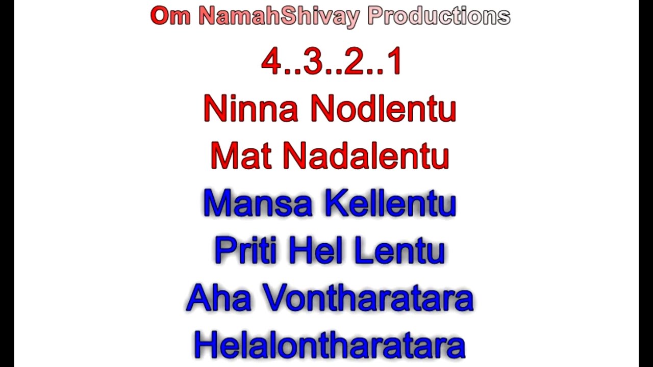 Ninna Nodalentho Karaoke With Lyrics Telugu  Mussanje Maatu  Sonu Nigam Shreya  Sudeep Ramya