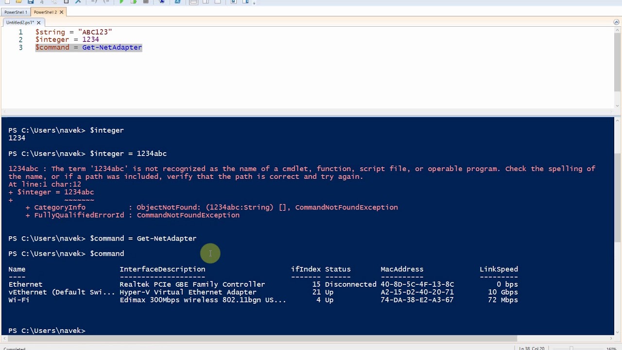 מדריך בסיסי ל Powershell חלק 2 - YouTube