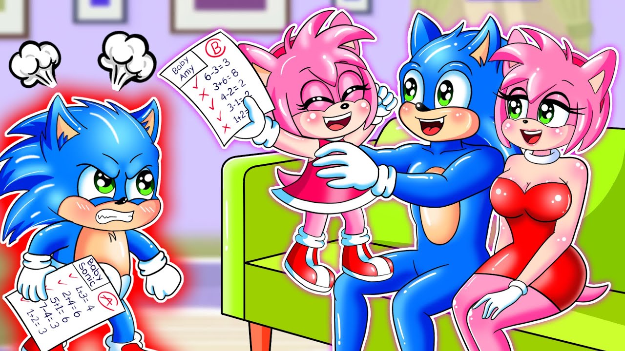 Sonic Family Drama: Who Gets the Better Grade!? | Very Funny Story | Sonic The Hedgog 3 Animation