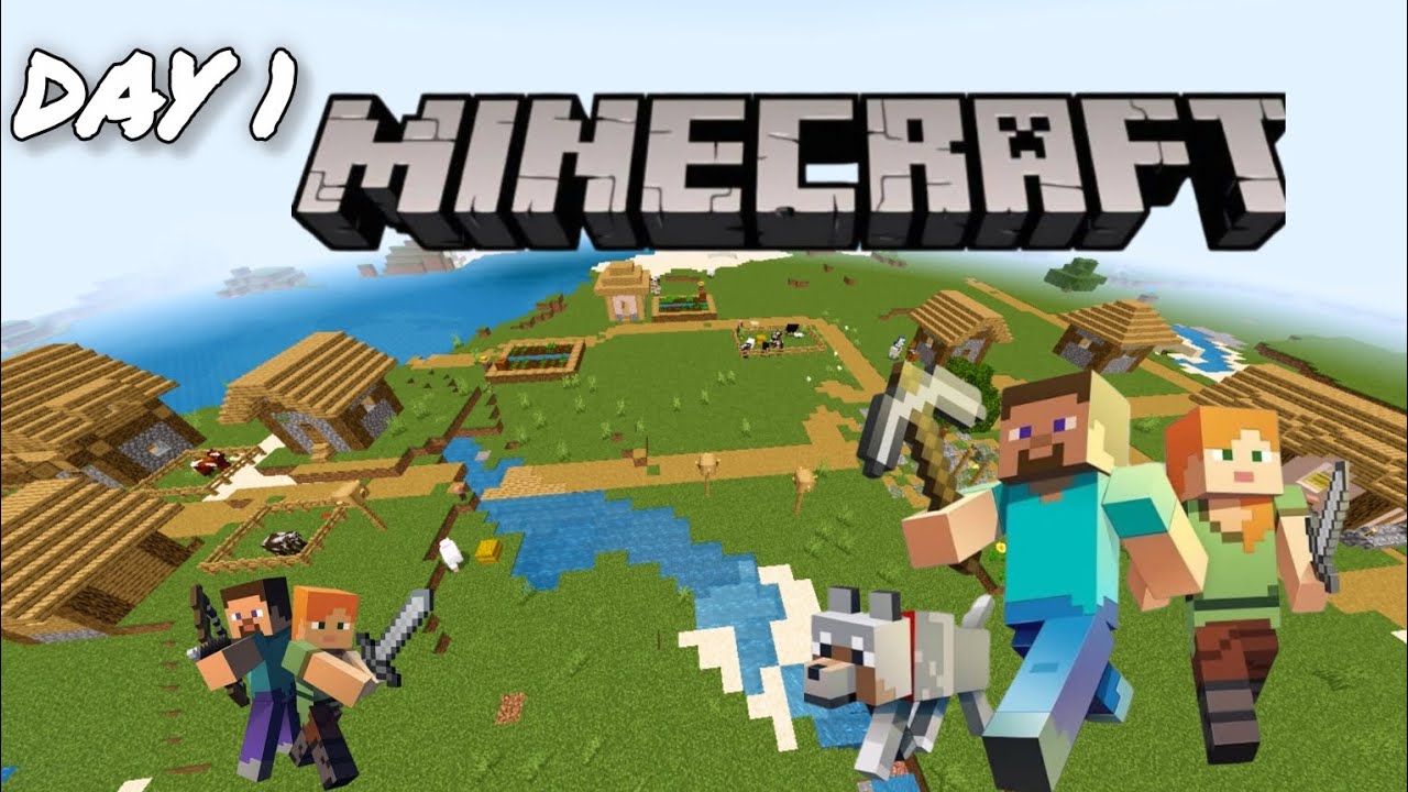 Minecraft Found village 😀 | minecraft day 1 #minecraft #mkrudragaming ...
