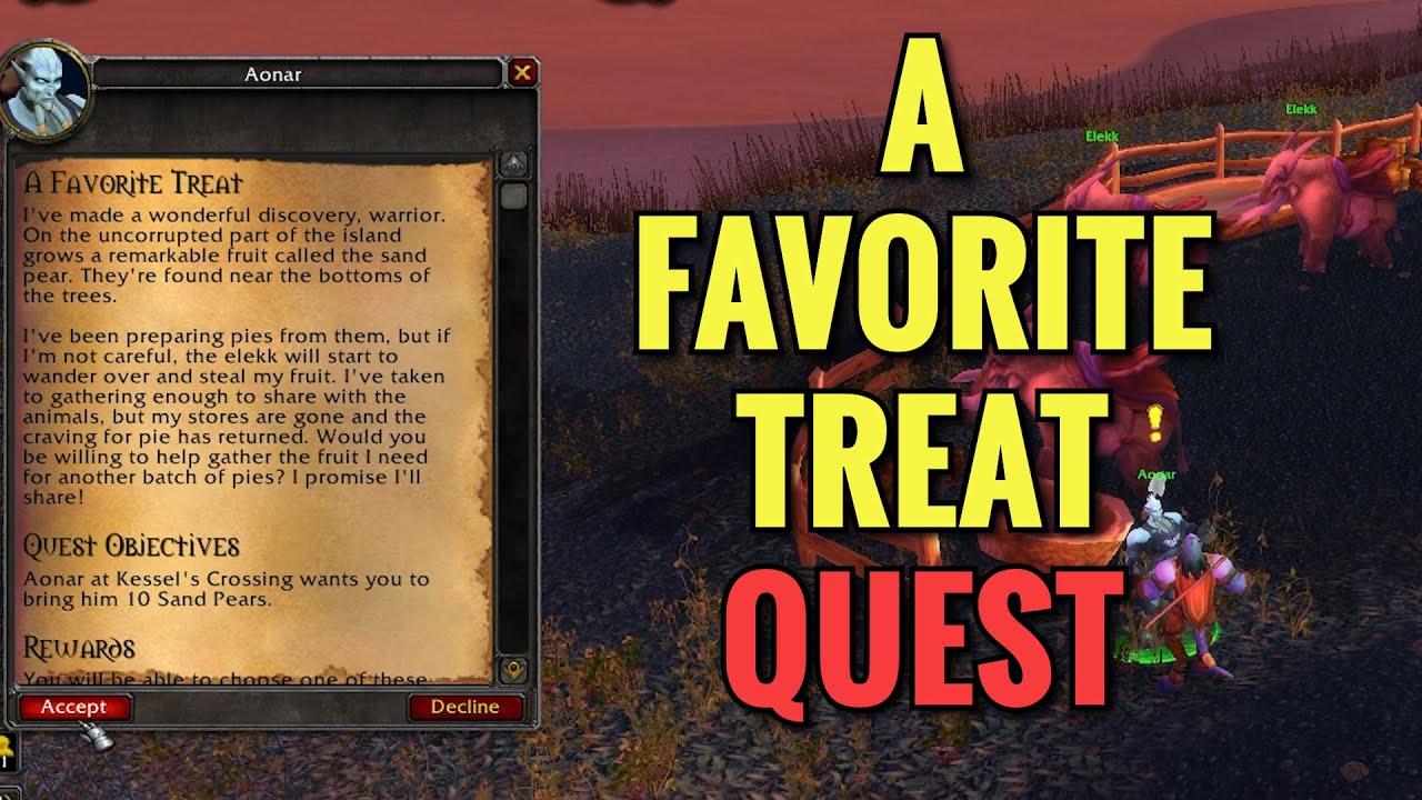 A Favorite Treat Quest (WoW TBC)