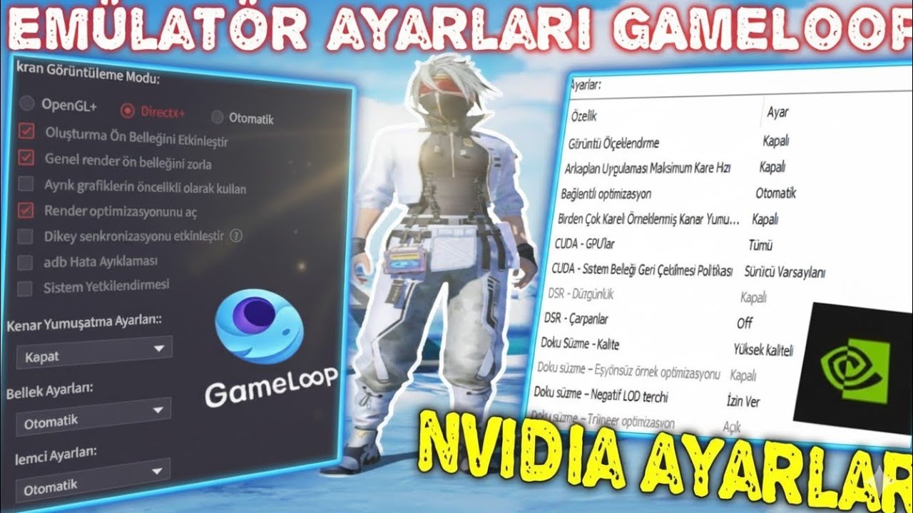 PC en iyi emülatör ayarları GAMELOOP en iyi ekran kartı nvidia ayarlar / PUBG MOBİLE
