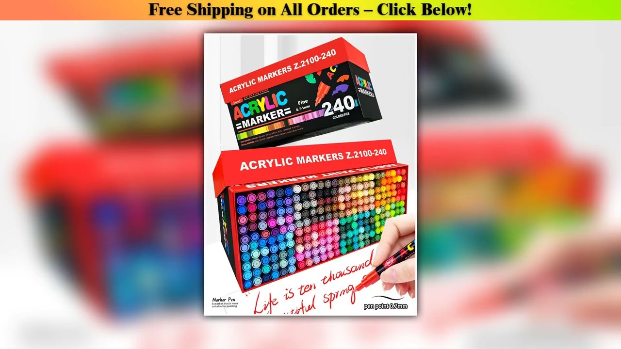 168/240 colors Acrylic Marker Pens Set,DIY Hand Drawn,Acrylic Brush Pens,Student Graffiti Paint