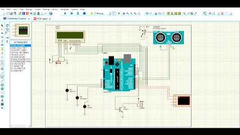 tutorial proteus8 arduino modul anti maling sensor ultrasonic
