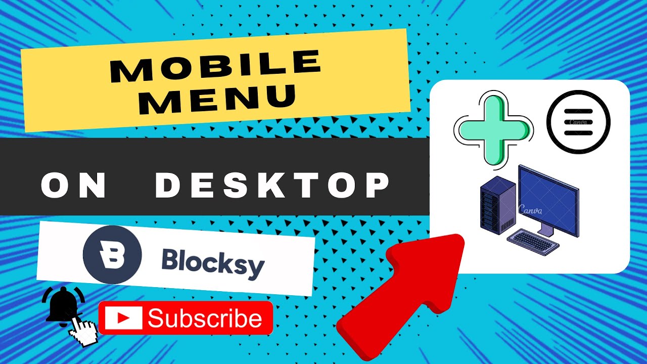 Add a mobile menu to your desktop site in Blocksy!