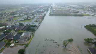 Inundación en Mission, Texas por el huracán "Hanna" vista desde mi drone.