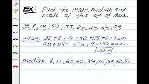 Mean, Median, and Mode
