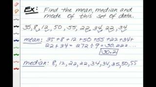Mean, Median, And Mode