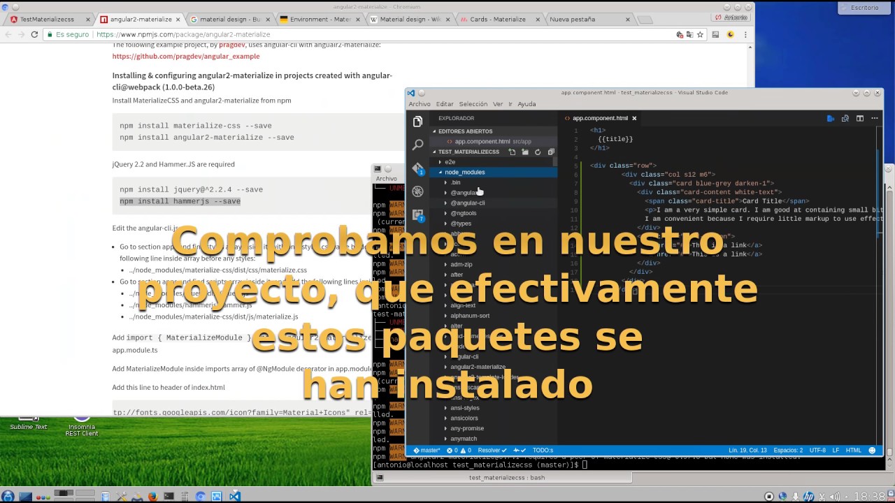 angular 2 y materialize css - YouTube