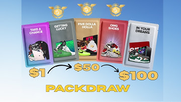 BIG COME UP FROM $1 TO $100 ON PACKDRAW! (Best unboxing so far)
