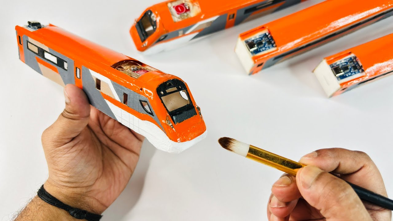 HOW TO MAKE ORANGE VANDE BHARAT EXPRESS AT HOME | PART - 5 COLORING ...